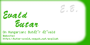 evald butar business card